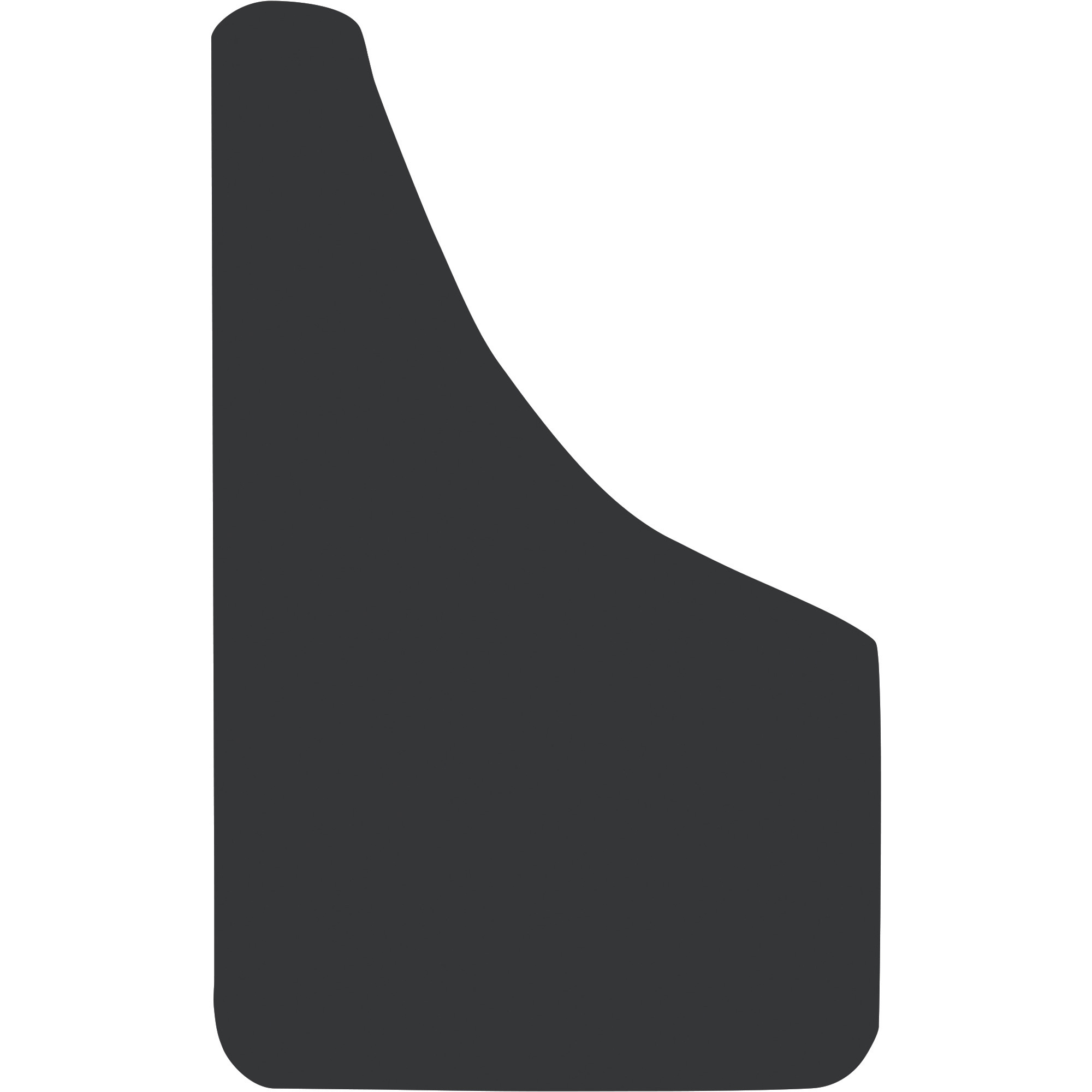 Buyers Products, Thermo Flex Fender Guard Black Mudflap 11.75x17.75in., Material Polymer, Model# B117518PPB